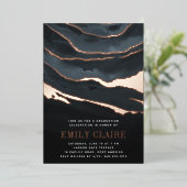 ルクセダーク大理石卒業パーティー 箔招待状 (立ち正面)