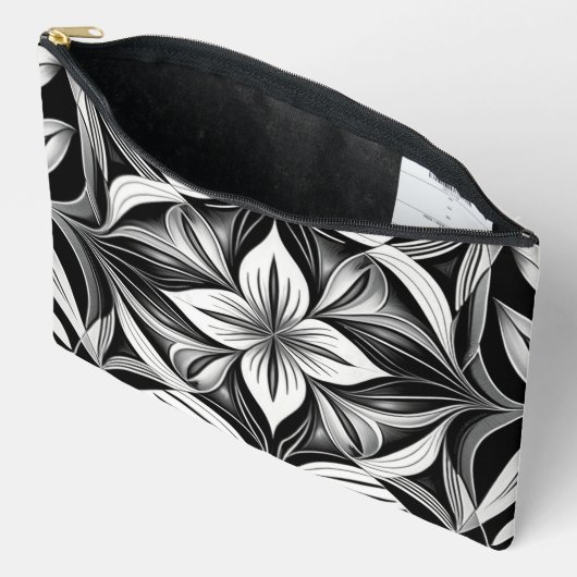 ルクセデコブラック&ホワイト アクセサリーポーチ (見開き)