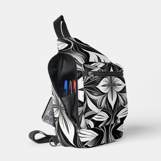 ルクセデコブラック&ホワイト スリングバッグ (見開き)