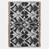 ルクセデコブラック&ホワイト スローブランケット (正面縦)