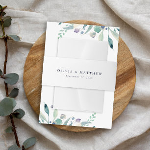 ルクセネイビーミニマル結婚リストモノグラム招待状 招待状ベリーバンド