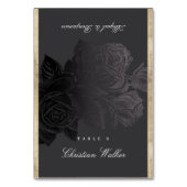 ルクセバラブラック金ゴールドヴィンテージ植物学座席表 テーブルナンバー (正面)