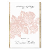 ルクセバラ赤面金ゴールドヴィンテージ折り畳み可能座席表 テーブルナンバー (正面)