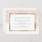 ルクセバラ赤面金ゴールドヴィンテージ植物学披露宴 エンクロージャーカード (正面/裏面)