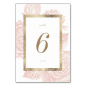 ルクセバラ赤面金ゴールドヴィンテージ結婚植物学 テーブルナンバー (正面)