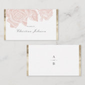 ルクセバラ赤面金ゴールドヴィンテージ結婚植物学 プレイスカード (正面/裏面)