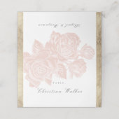 ルクセバラ赤面金ゴールドヴィンテージ結婚植物学 プレイスカード (外部開封)