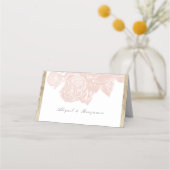 ルクセバラ赤面金ゴールドヴィンテージ結婚植物学 プレイスカード (裏面)