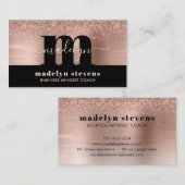 ルクセバラ金ゴールドグリッターメタリックモノグラムロゴ 名刺 (正面/裏面)