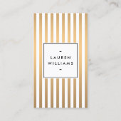 ルクセバラ金ゴールドストライプズブティック、ファッション、美しい 名刺 (正面)