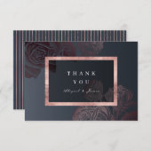 ルクセバラ金ゴールドムーディーズヴィンテージ結婚植物学 サンキューカード (正面/裏面)