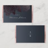 ルクセバラ金ゴールドムーディーズヴィンテージ結婚植物学 プレイスカード (正面/裏面)