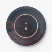 ルクセバラ金ゴールドムーディーズヴィンテージ結婚植物学 ペーパープレート (正面)