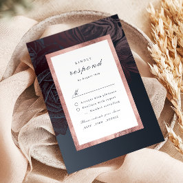 ルクセバラ金ゴールドムーディーズヴィンテージ結婚植物学 出欠カード