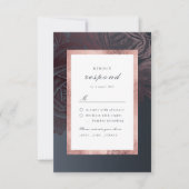 ルクセバラ金ゴールドムーディーズヴィンテージ結婚植物学 出欠カード (正面)