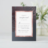 ルクセバラ金ゴールドムーディーズヴィンテージ結婚植物学 出欠カード (スタンド正面)