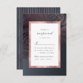 ルクセバラ金ゴールドムーディーズヴィンテージ結婚植物学 出欠カード (正面/裏面)