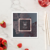 ルクセバラ金ゴールドヴィンテージ植物学ブライダルシャワー スタンダードカクテルナプキン (インサイチュ)