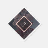 ルクセバラ金ゴールドヴィンテージ植物学ブライダルシャワー スタンダードカクテルナプキン (角)