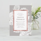 ルクセバラ金ゴールドヴィンテージ植物学ブライダルシャワー 招待状