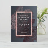 ルクセバラ金ゴールドヴィンテージ植物性結婚フローラ 招待状 (スタンド正面)