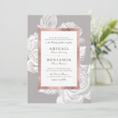 ルクセバラ金ゴールドヴィンテージ植物性結婚フローラ 招待状 (スタンド正面)