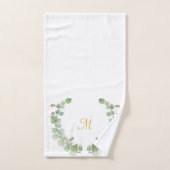 ルクセパーソナライズされたユーカリ金ゴールドリース2 バスタオルセット (ハンドタオル)