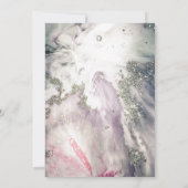 ルクセピンクマーブルグリッター結婚式招待状 招待状 (裏面)