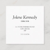 ルクセフェイクエレガントミニマル素朴モダン スクエア名刺 (裏面)