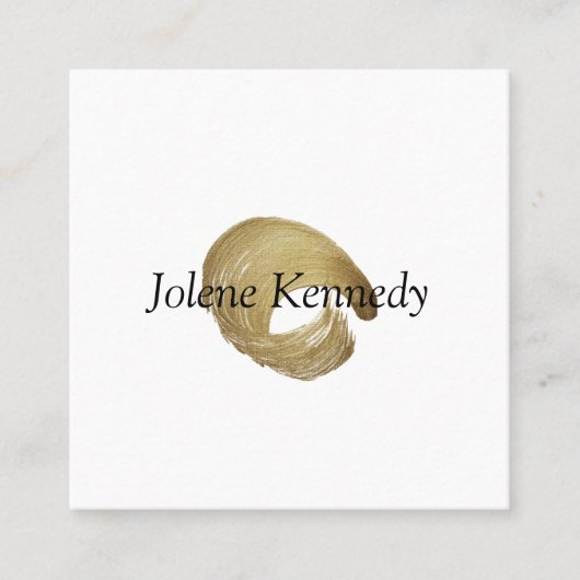 ルクセフェイクエレガントミニマル素朴モダン スクエア名刺 (正面)