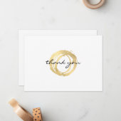 ルクセフェイク色彩の鮮やかサークルサンキュー ノートカード (正面/裏面インサイチュ)