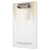 ルクセフェイク金ゴールド紙吹雪雨パターン クリップボード (左)