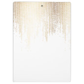 ルクセフェイク金ゴールド紙吹雪雨パターン クリップボード (裏面)