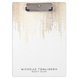 ルクセフェイク金ゴールド紙吹雪雨パターン クリップボード