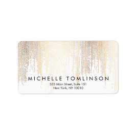 ルクセフェイク金ゴールド紙吹雪雨パターン ラベル