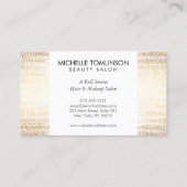 ルクセフェイク金ゴールド紙吹雪雨パターン 名刺 (裏面)