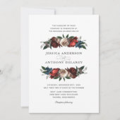 ルクセフローラアクセントMonogram結婚式招待状 招待状 (正面)