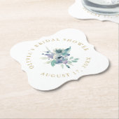 ルクセフローラブライダルシャワー ペーパーコースター (アングル)
