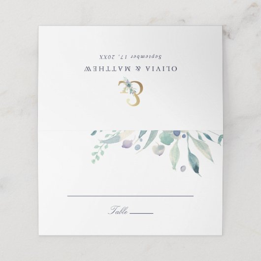 ルクセフローラ結婚折り畳み座席表 プレイスカード (外部開封)