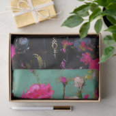 ルクセブラック金ゴールドコルセットピンクフローラデコページ 薄葉紙 (ギフト)