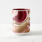 ルクセブルゴーニュ金ゴールドスワーズカスタム文字マルーン マグカップ (中央)
