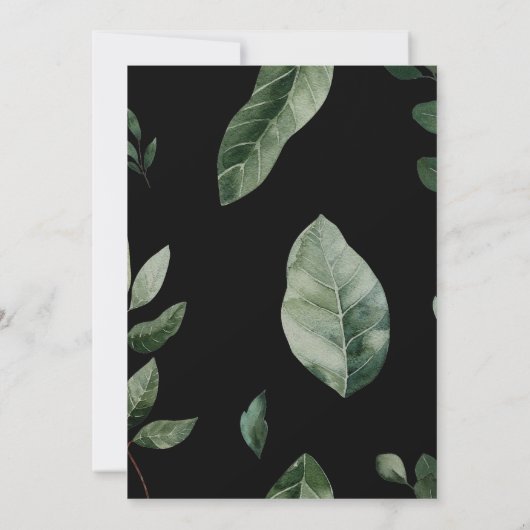 ルクセボタニカルブラックセージ誕生日 招待状 (裏面)