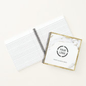 ルクセモダン・フェイク金ゴールド大理石の会社のロゴ ノートブック (内部)