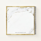 ルクセモダン・フェイク金ゴールド大理石の会社のロゴ ノートブック (裏面)