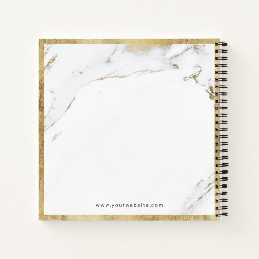 ルクセモダン・フェイク金ゴールド大理石の会社のロゴ ノートブック (裏面)