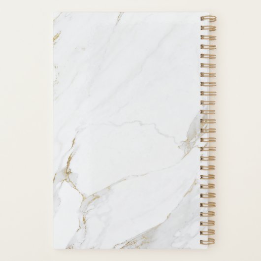 ルクセモダン・フェイク金ゴールド大理石の会社のロゴ プランナー手帳 (裏面)