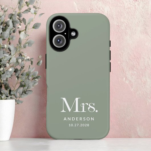 ルクセンエレガンス | セージ・グリーン結婚ミセスとデート Case-Mate iPhoneケース