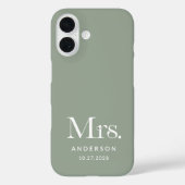 ルクセンエレガンス | セージ・グリーン結婚ミセスとデート Case-Mate iPhoneケース (裏面)