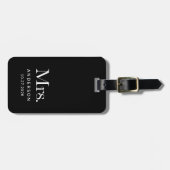 ルクセンエレガンス | ブラック・ミセス結婚・アンド・デート ラゲッジタグ (正面横)