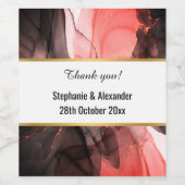 ルクセンクリムゾン抽象芸術大理石ワインラベル ワインラベル (シングルラベル)